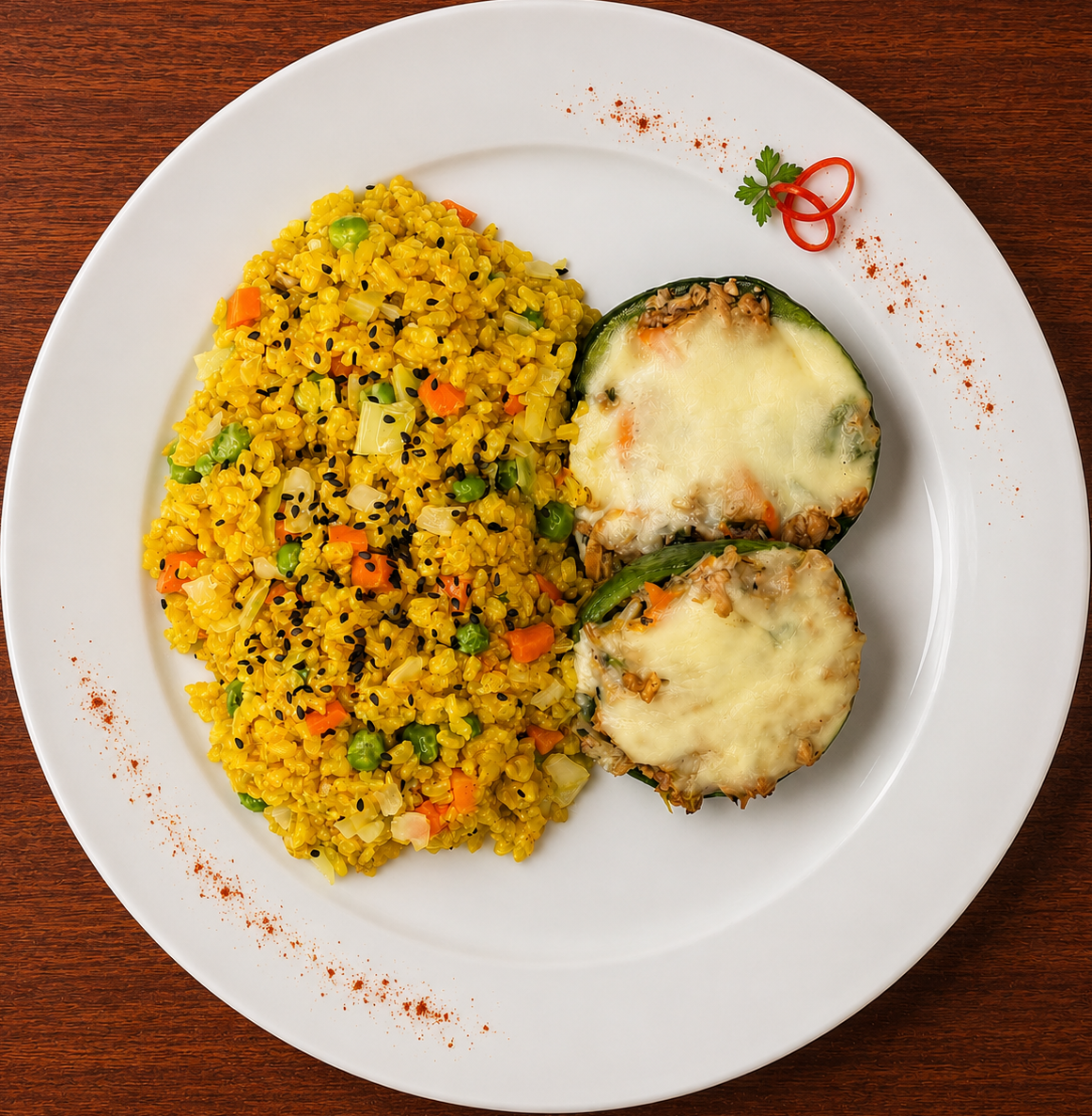 Arroz y Zapallitos Rellenos